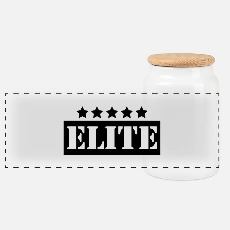 Elite - Panorama Keksdose mit Holzdeckel - Weiß
