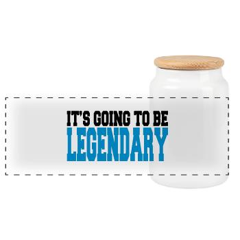 it's going to be legendary II 2c - Boîte à biscuits avec couvercle en bois - blanc - Devant