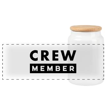 crew member - Boîte à biscuits avec couvercle en bois - blanc - Devant
