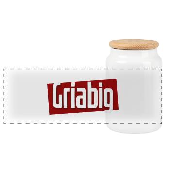 Griabig - Panorama Keksdose mit Holzdeckel - Weiß - Vorne