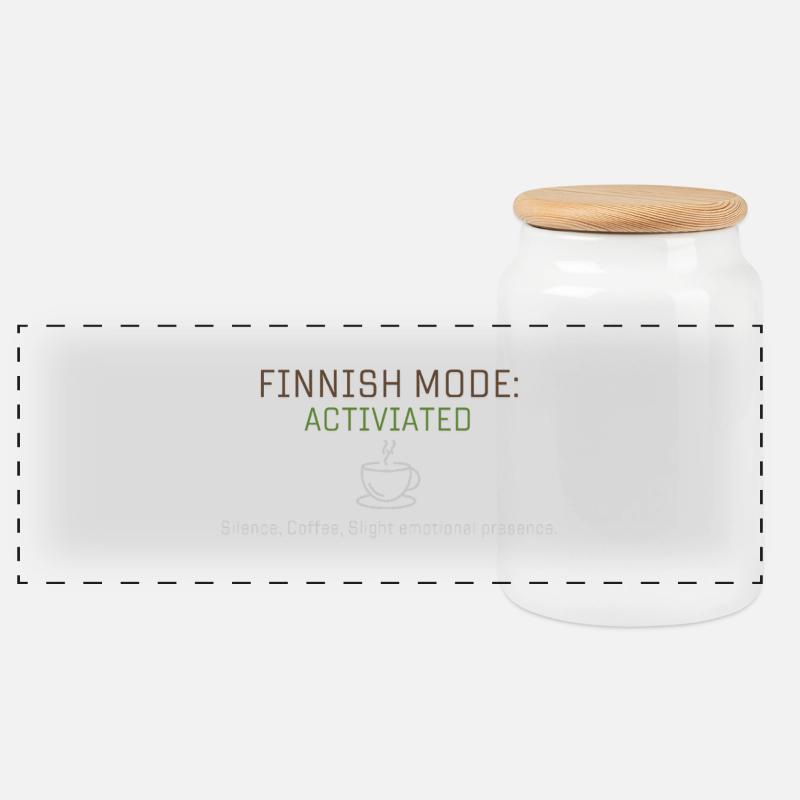 Finnischer Modus aktiviert . - Panorama Keksdose mit Holzdeckel - Weiß