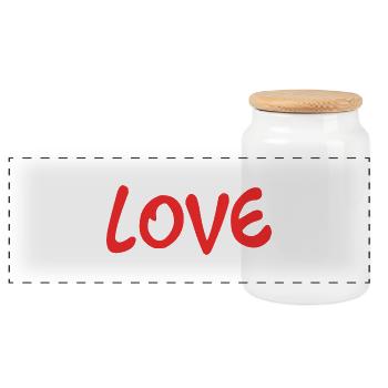 LOVE. COUPLE. JUST MARRIED. EVJF. SAINT VALENTIN. - Boîte à biscuits avec couvercle en bois - blanc - Devant