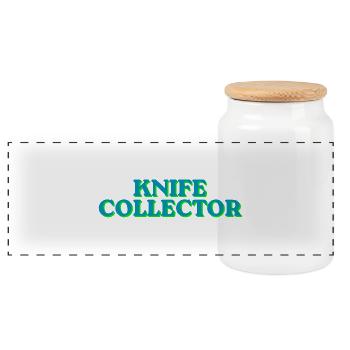 Blade Collector Neon Look - Panoramic Cookie Jar with Wooden Lid - white - Front