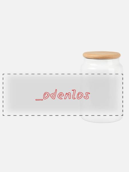 _odenlos - Panorama Keksdose mit Holzdeckel - Weiß
