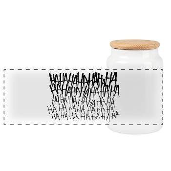Lachflash - Panorama Keksdose mit Holzdeckel - Weiß - Vorne