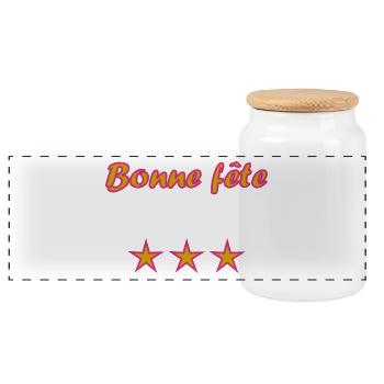 MAMAN. FÊTE DES MÈRES. BONNE FÊTE MAMAN - Boîte à biscuits avec couvercle en bois - blanc - Devant