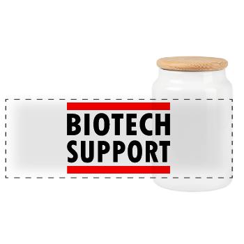 biotech support - Panorama Keksdose mit Holzdeckel - Weiß - Vorne