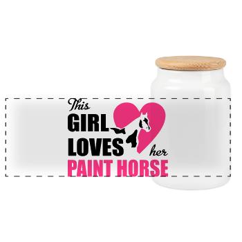 6254398 129692105 Paint Horse - Panorama Keksdose mit Holzdeckel - Weiß - Vorne