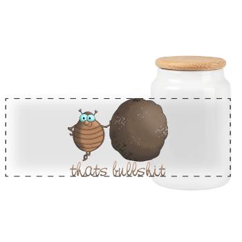 Les bous de la merde - Boîte à biscuits avec couvercle en bois - blanc - Devant