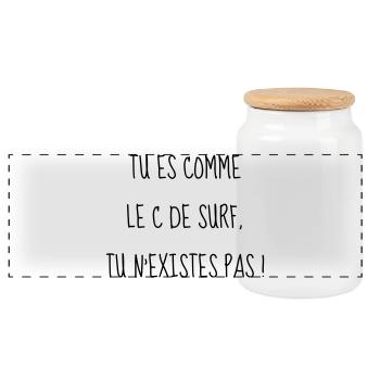 Cinéma / Citation / Série télé / Geek - Boîte à biscuits avec couvercle en bois - blanc - Devant
