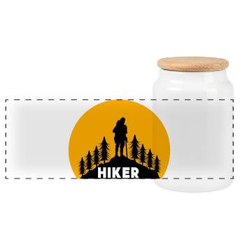 Wanderung Spruch Wandern Wanderer Klettern Berge - Panorama Keksdose mit Holzdeckel - Weiß - Vorne