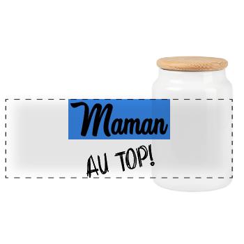 MUTTERTAG. MAMA - Panorama Keksdose mit Holzdeckel - Weiß - Vorne