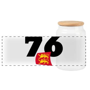 Seine-Maritime - Normandie - Frankreich - Panorama Keksdose mit Holzdeckel - Weiß - Vorne