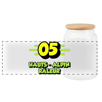High Alpine Complainer - Panoramic Cookie Jar with Wooden Lid - white - Front