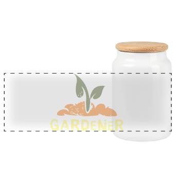 Jardiniers passionnés - plantes et fleurs - Boîte à biscuits avec couvercle en bois - blanc - Devant
