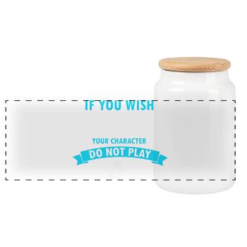 Golf Reveals Character Honest Player Humor - Panoramic Cookie Jar with Wooden Lid - white - Front