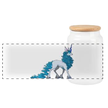 Cornelune - Boîte à biscuits avec couvercle en bois - blanc - Devant