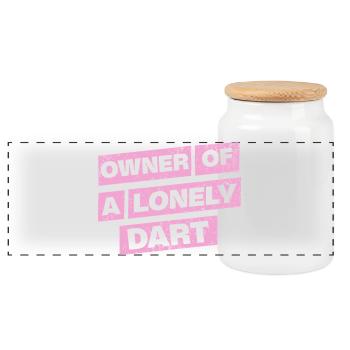 Darts Shirt Hoodie Owner of a lonely Dart - Panorama Keksdose mit Holzdeckel - Weiß - Vorne