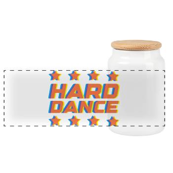 Hard Dance Rétro Neon 3D - Boîte à biscuits avec couvercle en bois - blanc - Devant