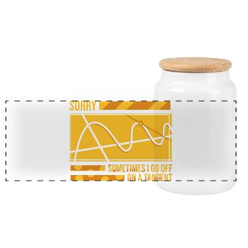 Professeur de mathématiques École de géométrie Mathématiques - Boîte à biscuits avec couvercle en bois - blanc - Devant