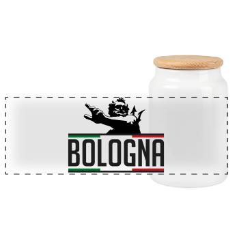 Nettuno Bologna Tricolore - Panorama Keksdose mit Holzdeckel - Weiß - Vorne