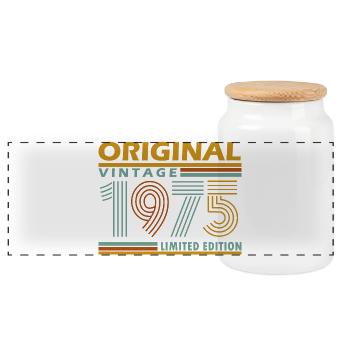 Original Vintage 1975 Edition Limitée - Boîte à biscuits avec couvercle en bois - blanc - Devant