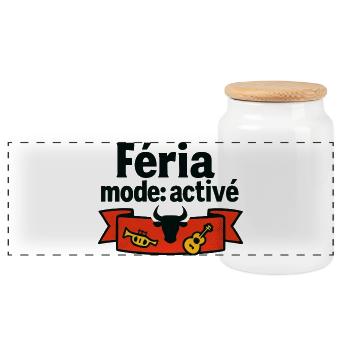Féria-Modus: Aktiviert - Panorama Keksdose mit Holzdeckel - Weiß - Vorne
