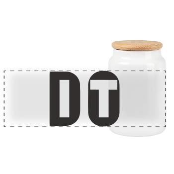 Do It Don't Quit Dark - Panoramic Cookie Jar with Wooden Lid - white - Front
