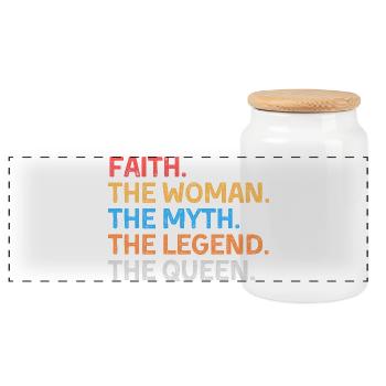 La foi Le mythe La Légende La Reine - Boîte à biscuits avec couvercle en bois - blanc - Devant