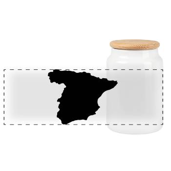 spanien_country - Boîte à biscuits avec couvercle en bois - blanc - Devant
