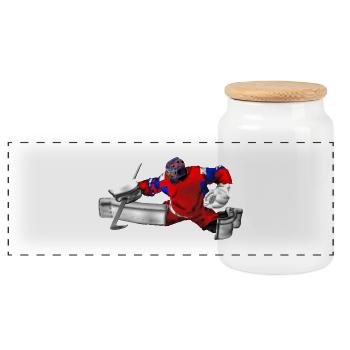 Goalkeeper - Panorama Keksdose mit Holzdeckel - Weiß - Vorne