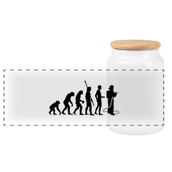 evolution_feuerwehr_b_2c - Panorama Keksdose mit Holzdeckel - Weiß - Vorne