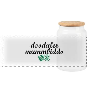 Doodaler Mummbidds - Panorama Keksdose mit Holzdeckel - Weiß - Vorne