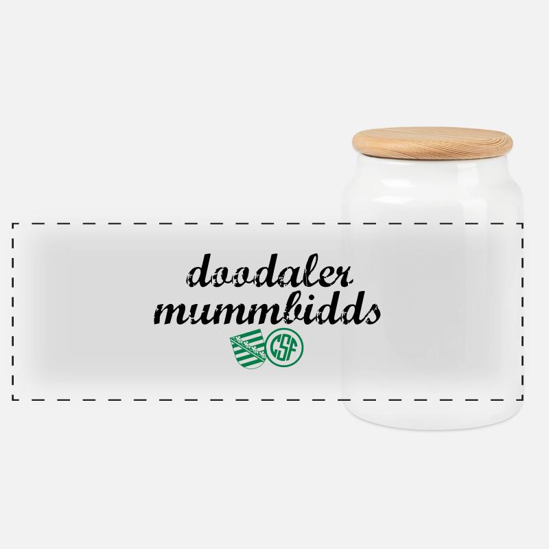 Doodaler Mummbidds - Panorama Keksdose mit Holzdeckel - Weiß