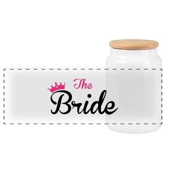 the bride - Panorama Keksdose mit Holzdeckel - Weiß - Vorne