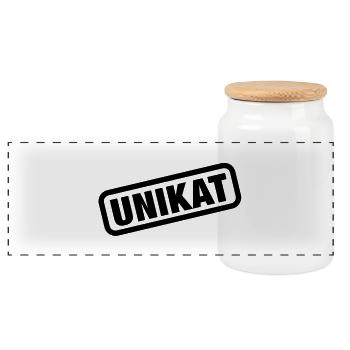 unikat__f1 - Boîte à biscuits avec couvercle en bois - blanc - Devant