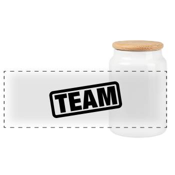 team - Panorama Keksdose mit Holzdeckel - Weiß - Vorne