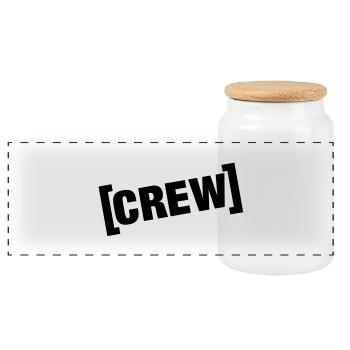 crew__f1 - Panoramic Cookie Jar with Wooden Lid - white - Front