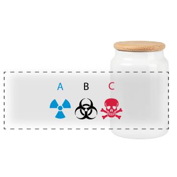 ABC - Atomic Biological Chemical - Panorama Keksdose mit Holzdeckel - Weiß - Vorne