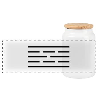Symbol anti electrosmog - Panoramic Cookie Jar with Wooden Lid - white - Front