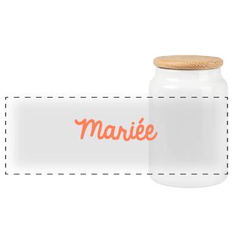 Mariée dans l'année evjf - Boîte à biscuits avec couvercle en bois - blanc - Devant