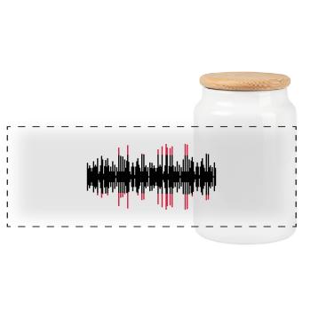 audioline_02 - Panorama Keksdose mit Holzdeckel - Weiß - Vorne