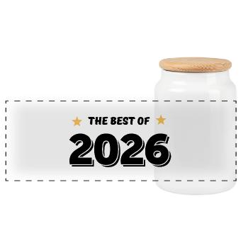 Best of 2026 - Boîte à biscuits avec couvercle en bois - blanc - Devant