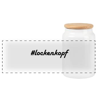 #lockenkopf - Panorama Keksdose mit Holzdeckel - Weiß - Vorne