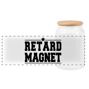 Stern RetardMagnet - Panorama Keksdose mit Holzdeckel - Weiß - Vorne