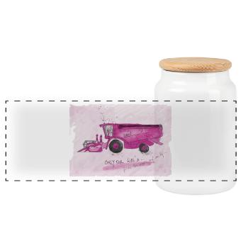 fullsizeoutput 1612 - Panoramic Cookie Jar with Wooden Lid - white - Front