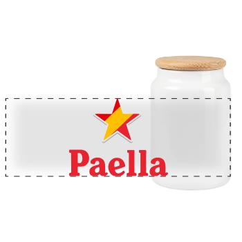 Stars of Spain - Paella - Panorama Keksdose mit Holzdeckel - Weiß - Vorne