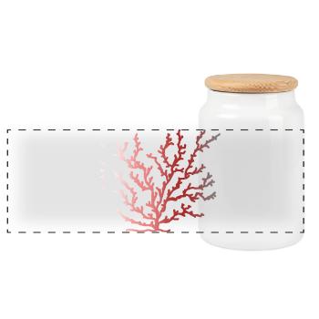 coralfantasy - Panorama Keksdose mit Holzdeckel - Weiß - Vorne