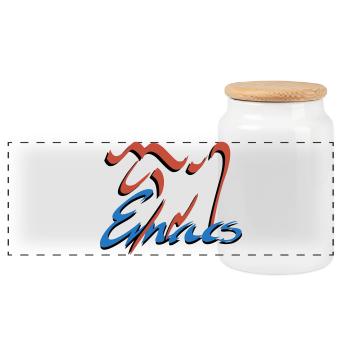 Emacs Programmierung Linux - Panorama Keksdose mit Holzdeckel - Weiß - Vorne