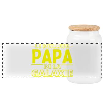 papa, meilleur papa - Boîte à biscuits avec couvercle en bois - blanc - Devant